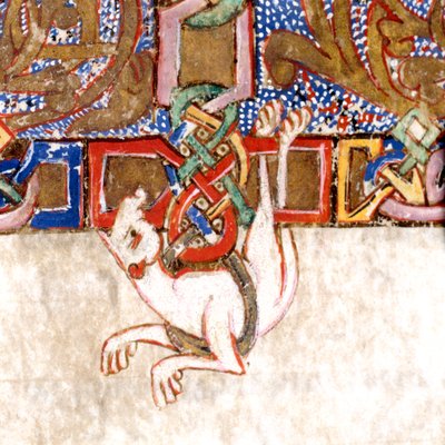Dettaglio della croce illuminata: f.108v del Breviario-Messale da Unknown