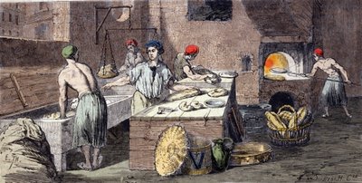 Diverse attività dei fornai: la lavorazione dell
