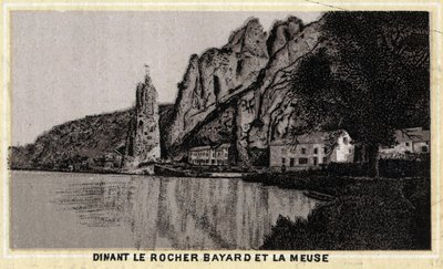 Dinant, le Rocher Bayard e la Mosa, Vallonia, Belgio da Unknown artist