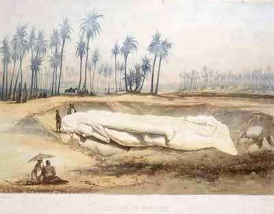 Scoperta del Colosso di Menfi, Antico Egitto da Unknown artist