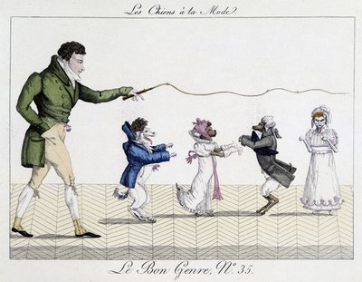 Domatore di cani - in "Le Bon Genre", inizio XIX secolo da Unknown artist
