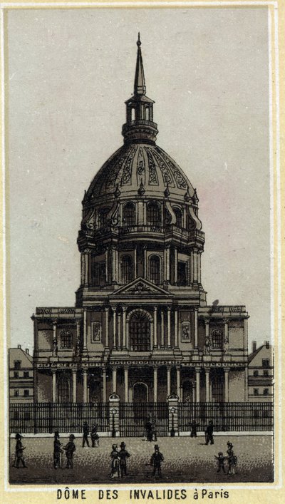 Cupola degli Invalides a Parigi. Cromolitografia della fine del XIX secolo da Unknown artist
