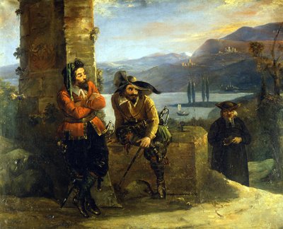 Don Abbondio ne "I Promessi Sposi" di Alessandro Manzoni. Casa Manzoni. Milano da Unknown artist