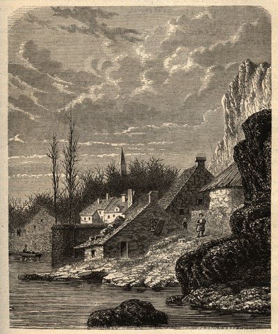 Douarnenez - Finistere - Bretagna - incisione in 