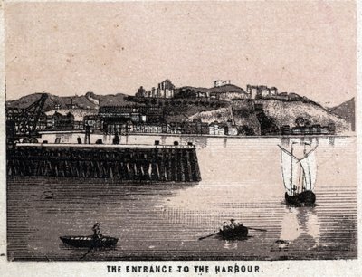 Dover, Inghilterra: ingresso al porto di Dover da Unknown artist