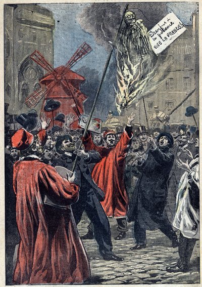 Caso Dreyfus - Parigi - 1898: manifestazione antisemita a Montmartre. Un