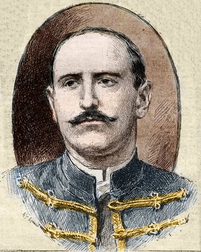 Caso Dreyfus: ritratto di Alfred Dreyfus (1859-1935) dopo la sua degradazione durante il processo di Rennes nel 1899. da Unknown artist