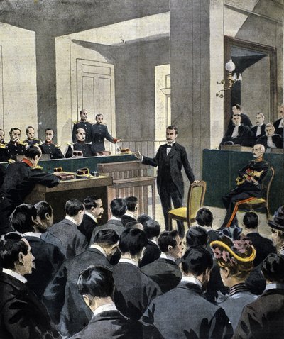 Caso Dreyfus: testimonianza del tenente colonnello Georges Picquart (1854-1914) al processo dello scrittore Emile Zola (a seguito della lettera J