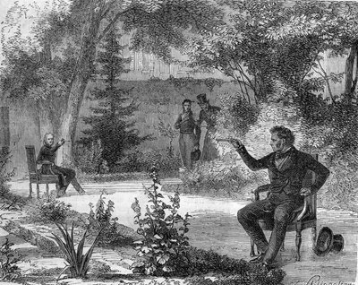 Duello tra Benjamin Constant e Forbin des Issarts nel giugno 1822 da Unknown artist