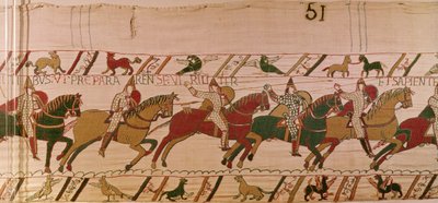 Il duca Guglielmo esorta le sue truppe a prepararsi saggiamente come uomini per la battaglia contro l