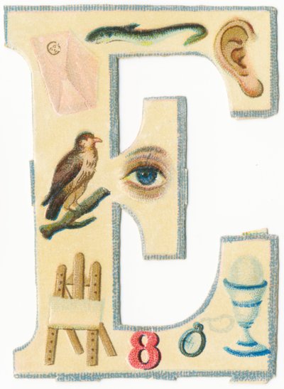 Busta, anguilla, orecchio, aquila, occhio, cavalletto, otto, occhiali, uovo da Unknown artist