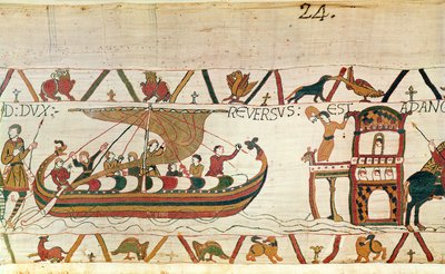 Il conte Harold ritorna in Inghilterra, Arazzo di Bayeux da Unknown artist