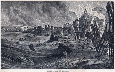 Terremoto da Lisbona a Portogallo il 1 novembre 1755 da Unknown artist
