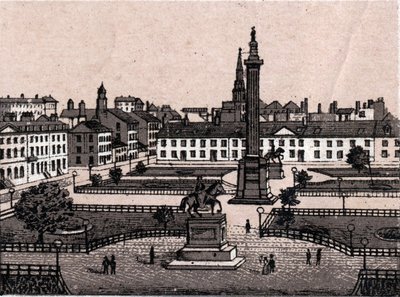 Edimburgo, Scozia: vista di George Square a Edimburgo. in "Il mondo illustrato 168 vedute". Non datato (fine XIX secolo) da Unknown artist