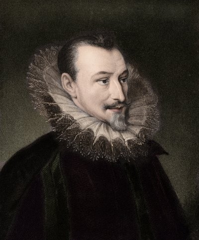Edmund Spenser c1552/3-1599 - incisione - XIX secolo da Unknown artist