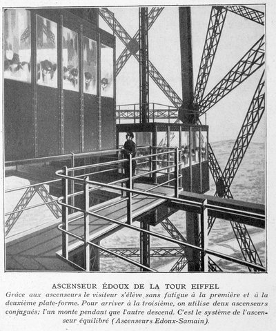 Ascensore Edoux della Torre Eiffel da Unknown artist