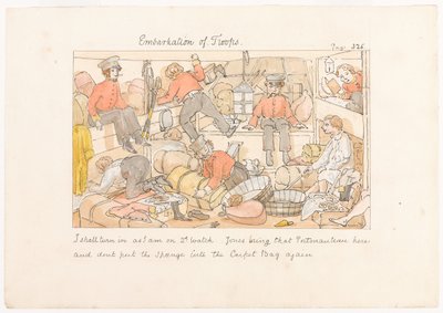 Imbarco delle truppe, da Scene di vita in un reggimento di fanteria da Unknown artist
