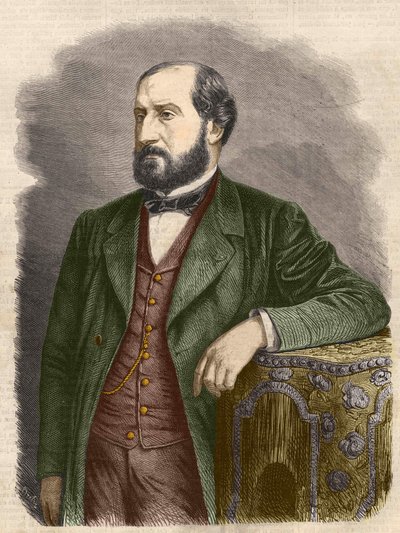 Emile Augier, drammaturgo francese (1820 - 1889) da Unknown artist