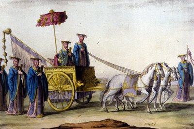 Imperatore della dinastia Ming sul suo carro - in 