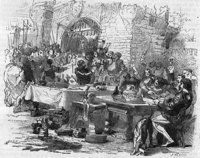 Armatura inglese trattata a una tavola aperta ad Amiens nel 1475 da Unknown artist