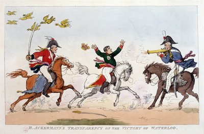 Cartone animato inglese su Napoleone I - in Napoleone I, caricature, collezione fittizia. 1814 - 1815. B.H.V.P. da Unknown artist