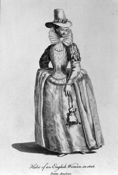 Donna inglese del 1626 da Unknown artist