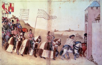 Ingresso del corteo, portando l