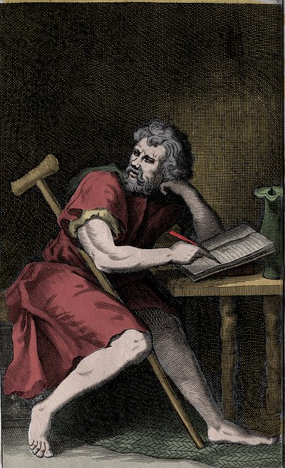 Epitteto - EPICTETUS filosofo stoico greco da Unknown artist