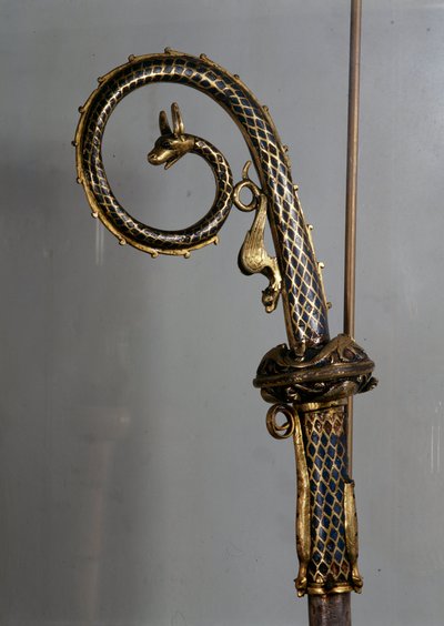 Bastone episcopale in oro e smalto (dettaglio) da Unknown artist