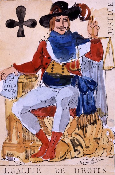 Pari diritti - Carta da gioco rivoluzionaria da Unknown artist