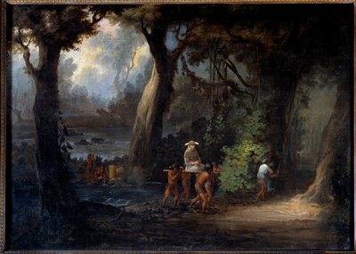 Evangelizzazione: Missionari sulle rive del Sud America trasportati dagli indiani da Unknown artist