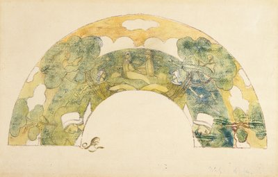 Ventaglio - Bretoni al bordo del mare da Unknown artist