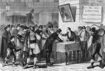 Eventi in Spagna nel 1885: sottoscrizione pubblica a Madrid per l