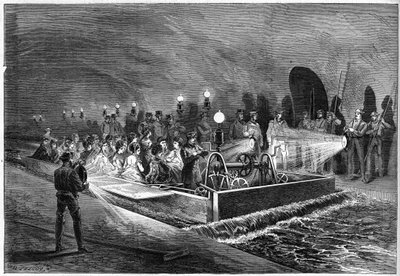 Escursione nelle fogne di Parigi nel 1872 da Unknown artist