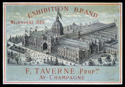 Esposizione di marchi a Melbourne 1880: F. Taverne Champagne da Unknown artist