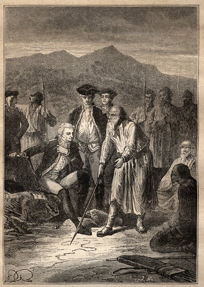 Spedizione intorno al mondo (1785-1788) di Jean Francois Galaup de La Perouse (1741-1788): i marinai sbarcano sull