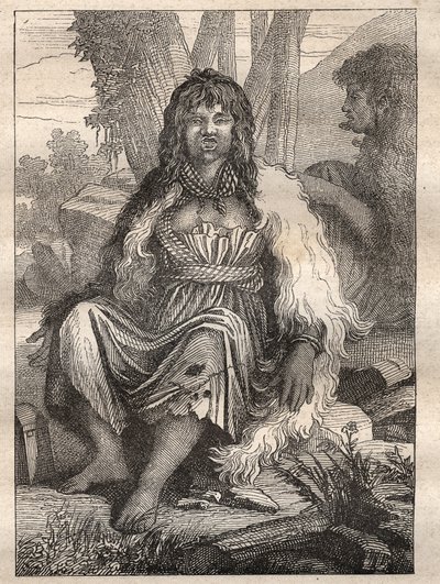 Spedizione intorno al mondo (1785-1788) di Jean François Galaup de La Pérouse (1741-1788): tipi di donne del porto dei francesi (Alaska) - illustrazione tratta da 