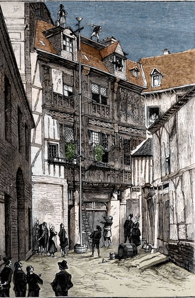 Esperimento del barometro ad acqua, eseguito a Rouen da Pete e Blaise Pascal da Unknown artist