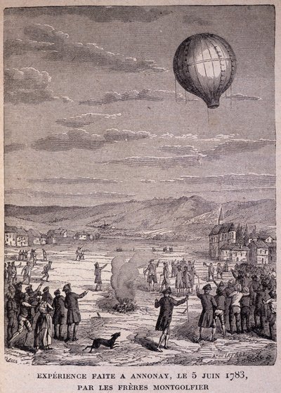 Esperimento fatto ad Annonay il 5 giugno 1783 dai fratelli Montgolfier - in 
