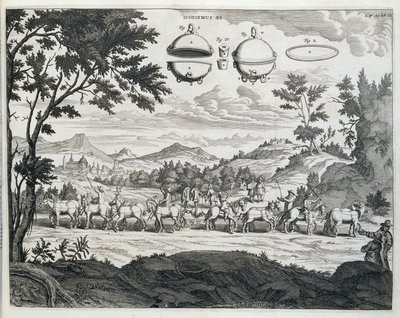 Esperimento di Otto von Guericke (Otto de Guericke) da Unknown artist