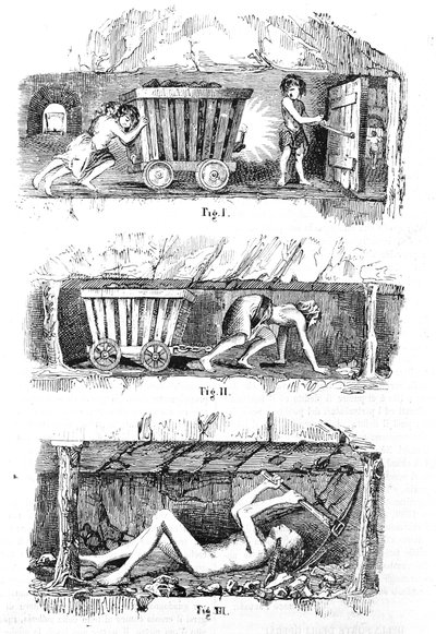 Sfruttamento del lavoro minorile nelle miniere di carbone inglesi da Unknown artist