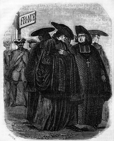 Espulsione dei Gesuiti dalla Francia per sentenze dei Parlamenti nel 1762. da Unknown artist