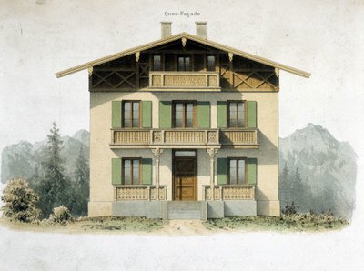 Facciata di una casa tedesca da Unknown artist