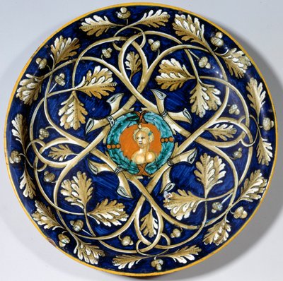 Piatto in maiolica con busto femminile. XVI secolo Parigi. Museo del Louvre da Unknown artist