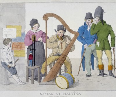 Famiglia di musicisti itineranti nel XIX secolo da Unknown artist