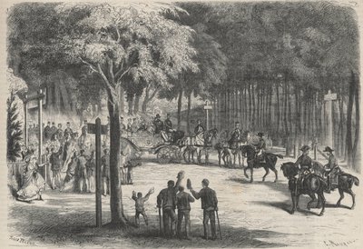 Soggiorno familiare a Fontainebleau: escursione delle loro maestà alle rovine di Franchart. Un matrimonio saluta il passaggio dell