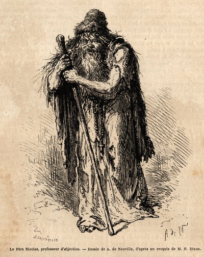 Padre Nicholas, professore di abiezione e monaco eremita di Solovetsk, considerato dai suoi pari della Chiesa Orientale la perfezione della vita cristiana da Unknown artist