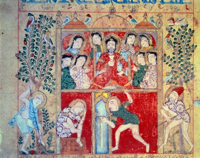Guarigione preferita. Miniatura dal manoscritto “Libro della Teriaca. Kitab al-Diryaq” (folio 27) scritto da Claudio Galeno da Unknown artist