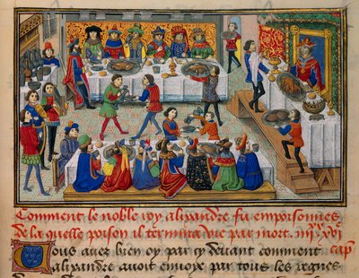 Scena di banchetto per il re Alessandro e i suoi cortigiani negli ultimi giorni della sua vita da Unknown artist