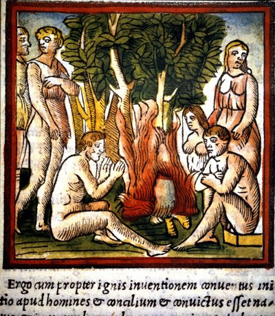 Fuoco e Primitivi - in "De architectura" di Vitruvio da Unknown artist